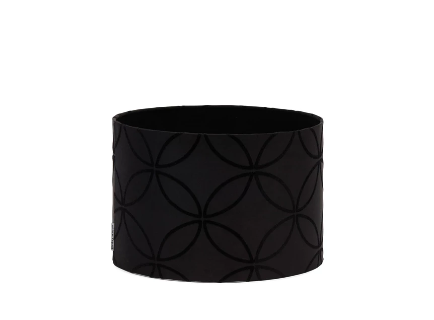 520230 lampenkap olcay zwart 20x30cm riviera maison velvet bloemenprint