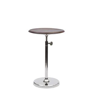 501670 bijzettafel capri zilver in hoogte verstelbaar aluminium mangohout riviera maison laag