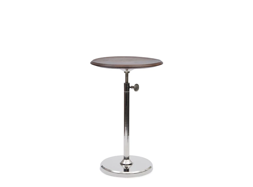 501670 bijzettafel capri zilver in hoogte verstelbaar aluminium mangohout riviera maison laag