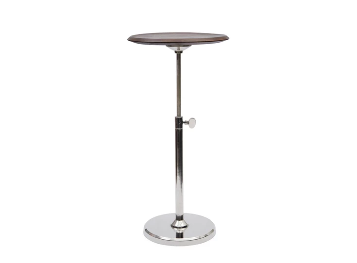 501670 bijzettafel capri zilver in hoogte verstelbaar aluminium mangohout riviera maison hoog