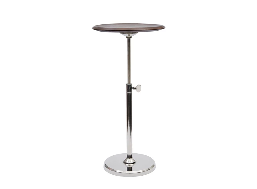 501670 bijzettafel capri zilver in hoogte verstelbaar aluminium mangohout riviera maison hoog
