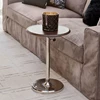 501670 bijzettafel capri zilver in hoogte verstelbaar aluminium mangohout riviera maison sfeerbeeld