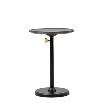 497240 bijzettafel capri zwart in hoogte verstelbaar aluminium mangohout riviera maison laag