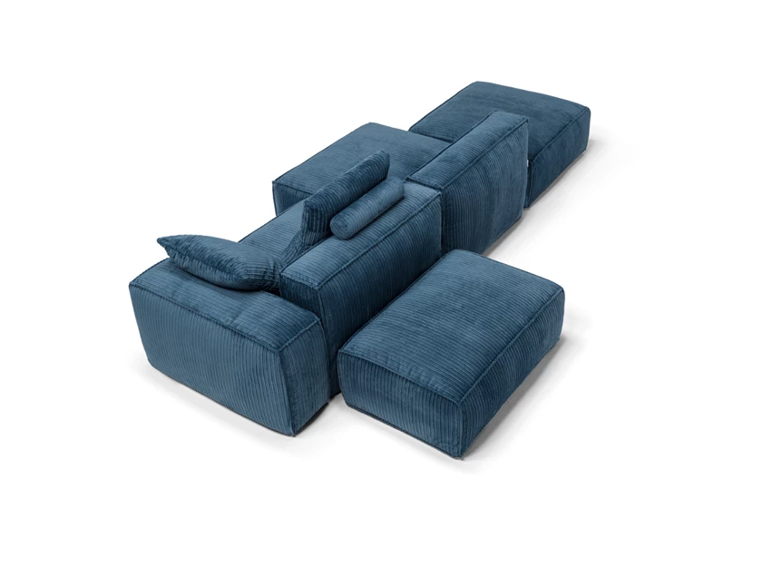 Achterkant Salon Astor vrijstaand stof ribfluweel Franco Ferri