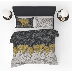 cheetah jungle dekbedovertrek katoen refined bedding 1 persoon 140x220cm