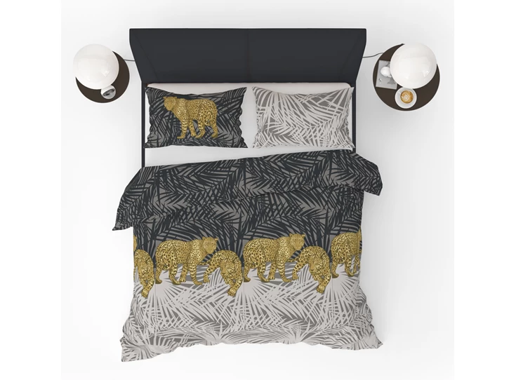cheetah jungle dekbedovertrek katoen refined bedding 1 persoon 140x220cm