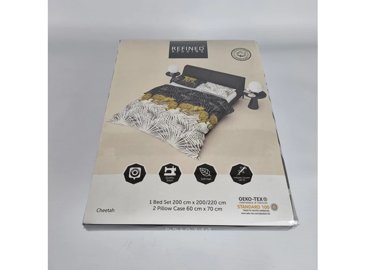 cheetah jungle dekbedovertrek katoen refined bedding 1 persoon 140x220cm verpakking