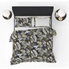 Jungle style black 140x220cm dekbedovertrek refined bedding katoen bladeren
