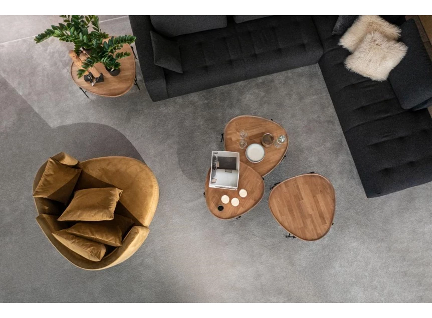 Bovenkant Lounge Plectrum bijzetzetel stof fluweel Passe Partout