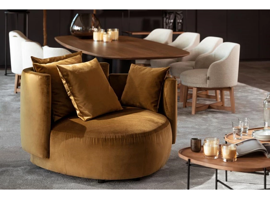 Front Lounge Plectrum bijzetzetel stof fluweel Passe Partout