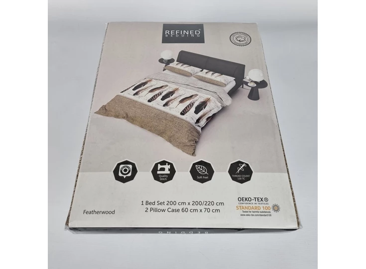 featherwood 2 persoons dekbedovertrek veren refined bedding 240x220cm verpakking