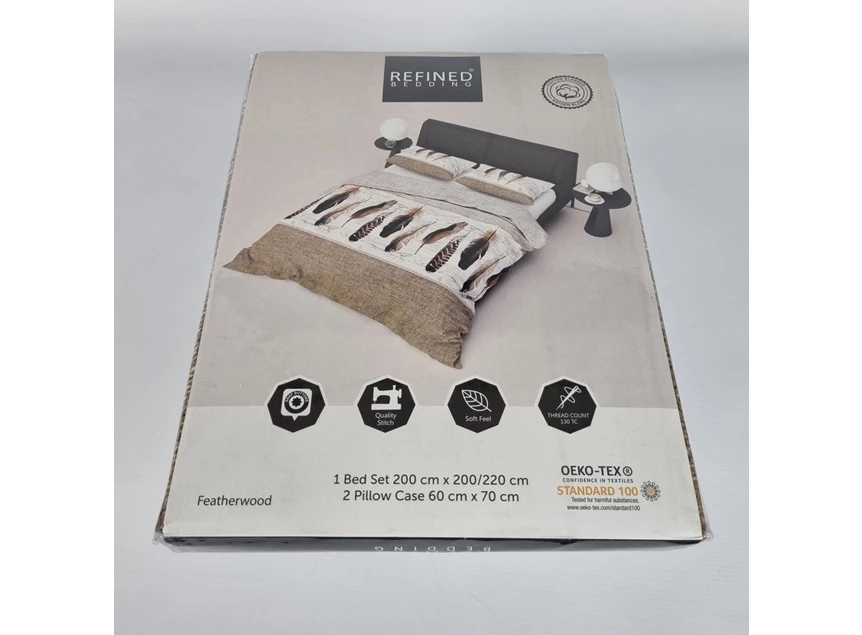 featherwood 2 persoons dekbedovertrek veren refined bedding 240x220cm verpakking