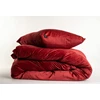 velvet beau maison opgevouwd velours één persoons 140x220cm bordeaux rood dekbedovertrek