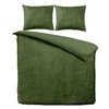 beau maison fluwelen dekbedovertrek 240x220cm tweepersoons velvet velours groen