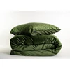beau maison fluwelen dekbedovertrek 240x220cm opgevouwd tweepersoons velvet velours groen