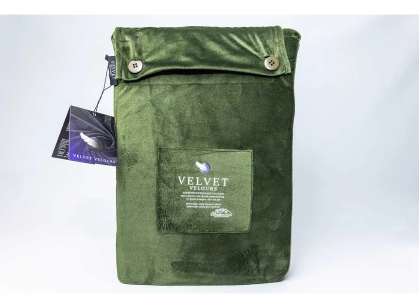 beau maison fluwelen verpakking dekbedovertrek 240x220cm tweepersoons velvet velours groen
