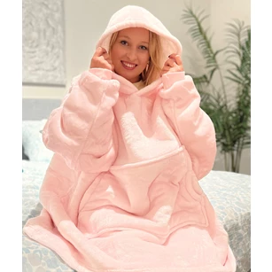 hoodie met kap poeder roos