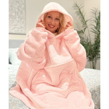 hoodie met kap poeder roos