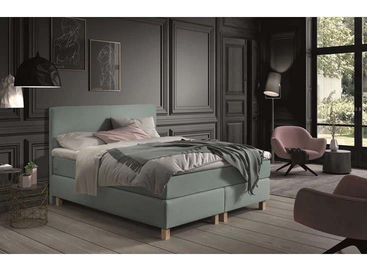 Boxspring Royal in aangeklede kamer
