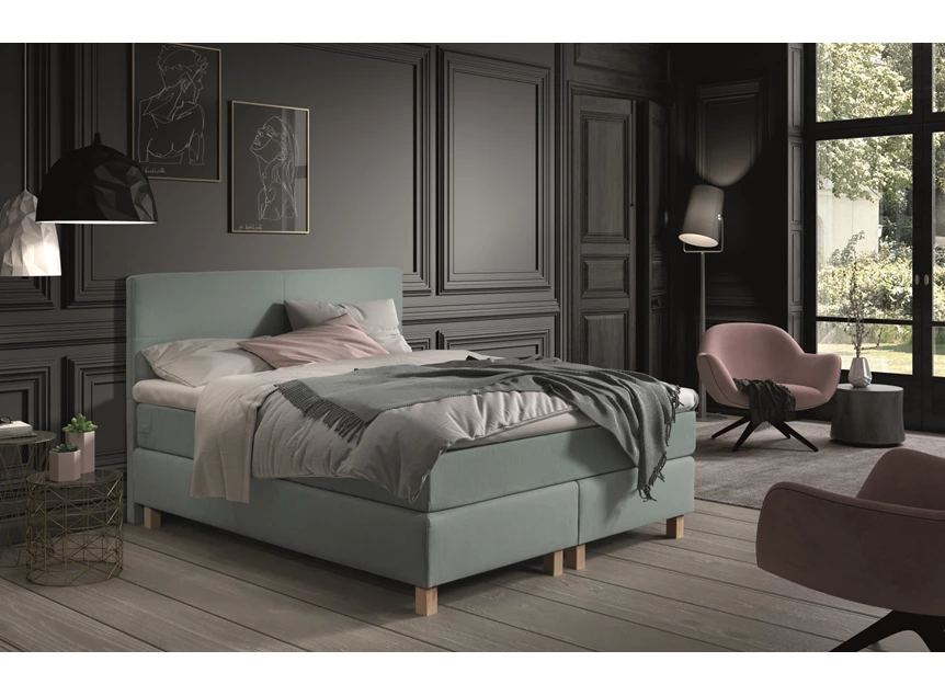 Boxspring Royal in aangeklede kamer