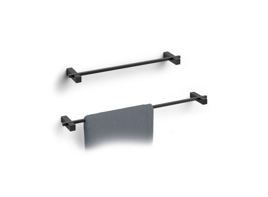 40505 ZACK Carvo handdoekstang 51cm zwart met handdoek