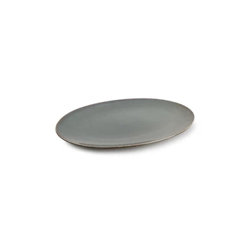 740557 plat bord fine dining&living 36x25,5 cm ovaal cirro groen