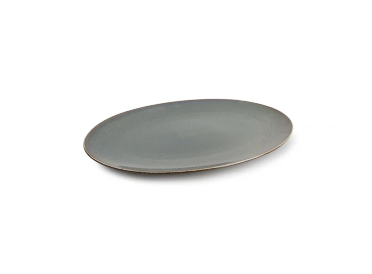 740557 plat bord fine dining&living 36x25,5 cm ovaal cirro groen
