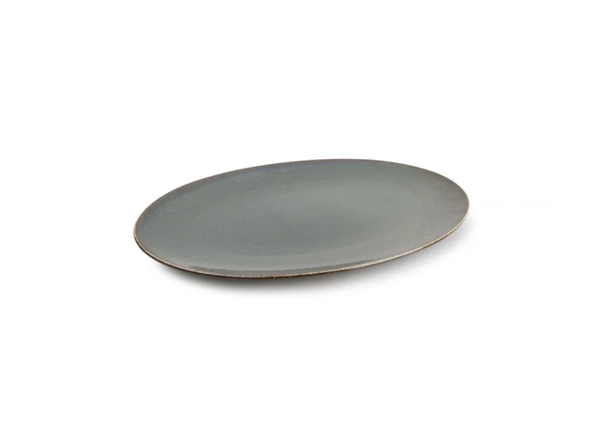 740557 plat bord fine dining&living 36x25,5 cm ovaal cirro groen
