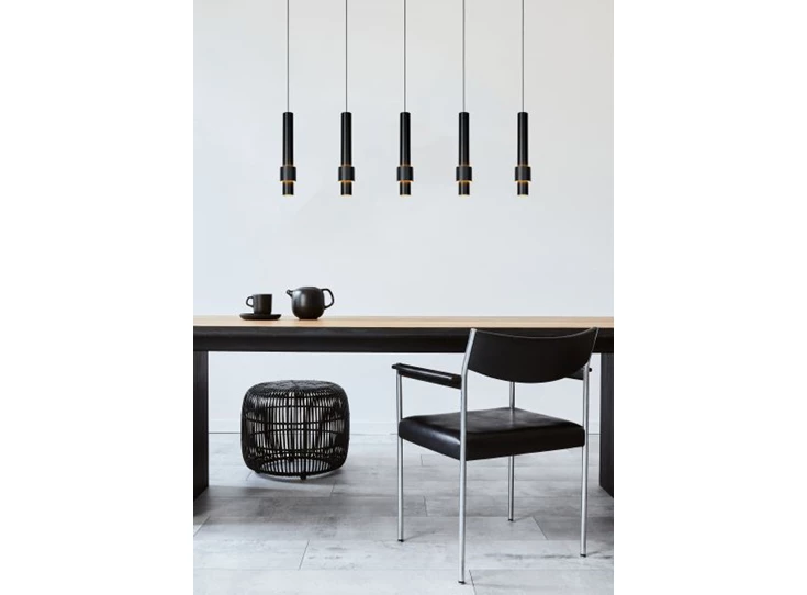 24402-30-30 lucide margary hanglamp 5x4,2W zwart sfeer