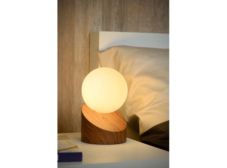 45561-01-70 lucide len tafellamp hout metaal sfeer