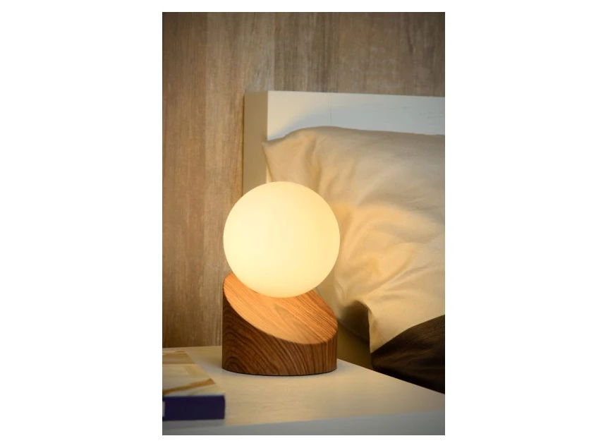 45561-01-70 lucide len tafellamp hout metaal sfeer