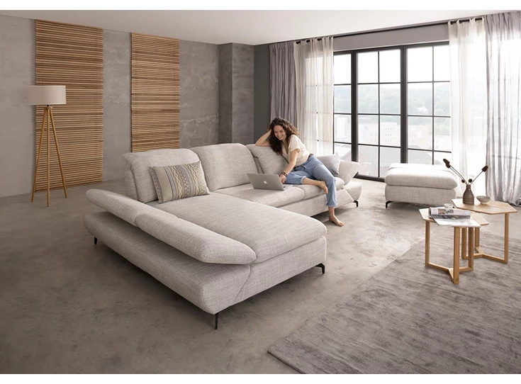 Rugleuning plat Poef Taoo GLF li leder Willi Schillig