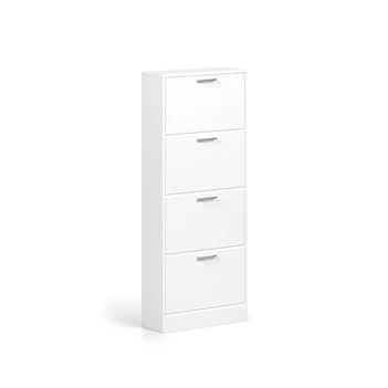 schoenkast 5203-1 Carini wit schuin rousseau