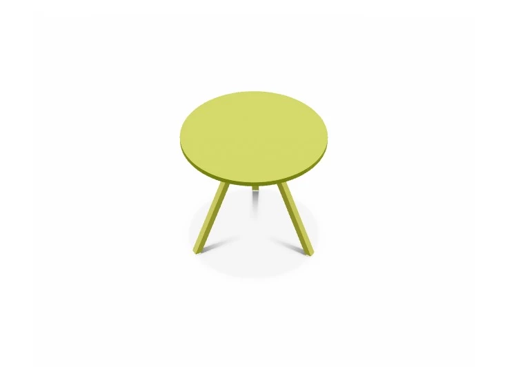 Triple dia50cm perfecta ht 45cm bijzettafel EP69 + HP69 groen bovenaanzicht salontafel