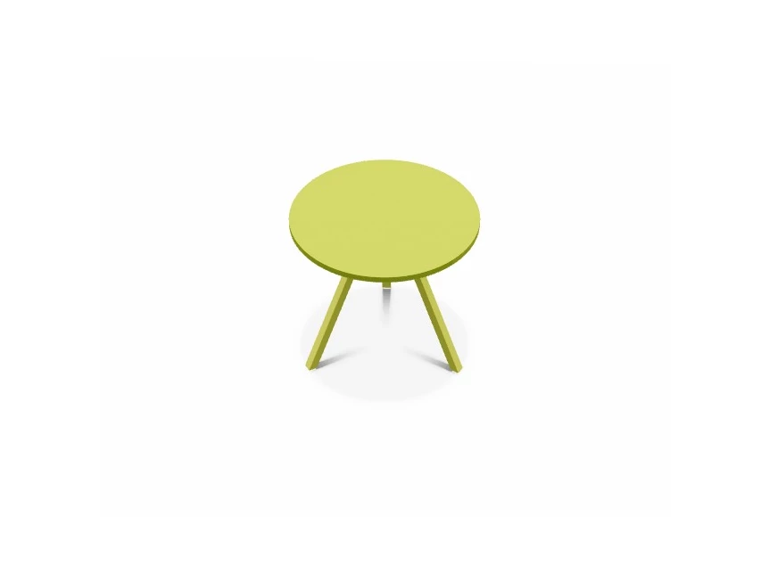 Triple dia50cm perfecta ht 45cm bijzettafel EP69 + HP69 groen bovenaanzicht salontafel