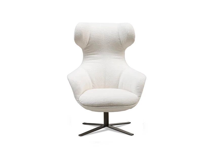 Front Bijzetzetel Peaches stof bouclé wit Het Anker