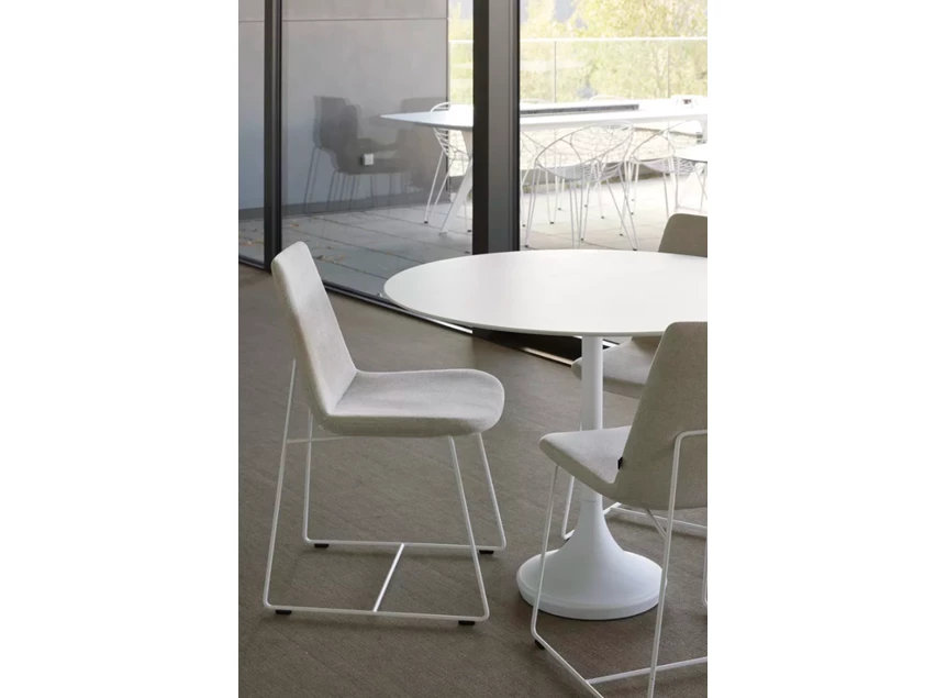 Tafel Central Round klein keramiek absolute white Joli