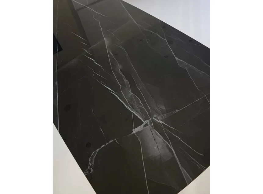 Bovenblad Tafel Central Faux Elyps xeramica black diamond Joli