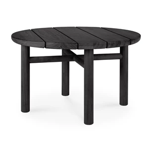 Bijzettafel Teak Quatro Black Outdoor Side Table 10266 Ethnicraft