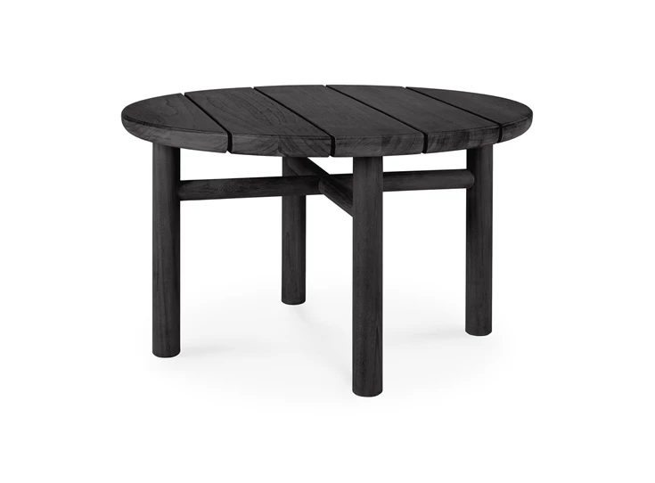 Bijzettafel Teak Quatro Black Outdoor Side Table 10266 Ethnicraft