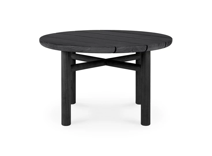 Front Bijzettafel Teak Quatro Black Outdoor Side Table 10266 Ethnicraft