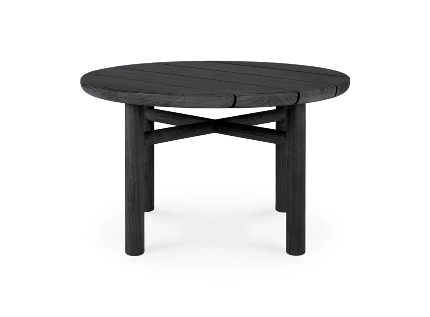 Front Bijzettafel Teak Quatro Black Outdoor Side Table 10266 Ethnicraft