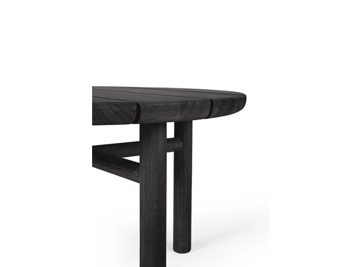 Zijde Bijzettafel Teak Quatro Black Outdoor Side Table 10266 Ethnicraft