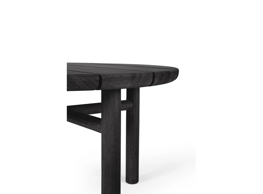 Zijde Bijzettafel Teak Quatro Black Outdoor Side Table 10266 Ethnicraft