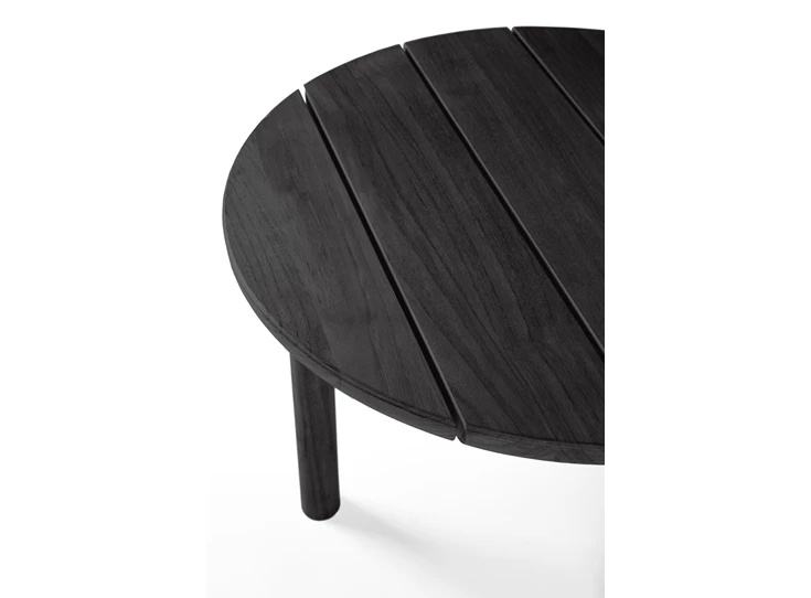 Bovenkant Bijzettafel Teak Quatro Black Outdoor Side Table 10266 Ethnicraft