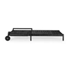 Plat Ligbed Teak Jack Black Outdoor Adjustable Lounger 10243 Ethnicraft