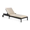 Thin Natural Ligbed Teak Jack Black Outdoor Adjustable Lounger 10243 Ethnicraft