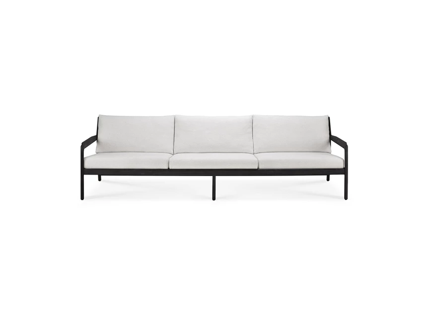 Zitbank Teak Jack Black Outdoor Sofa 3 Seater Off White 10233 Ethnicraft