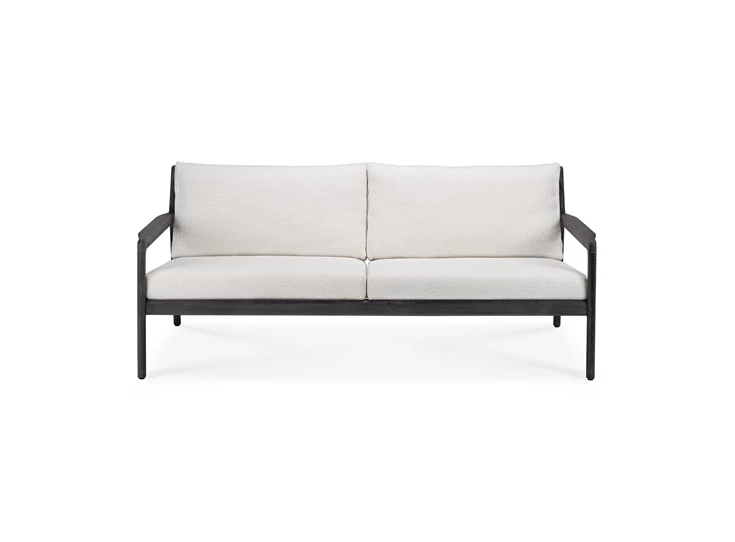 Zitbank Teak Jack Black Outdoor Sofa 2 Seater Off White 10232 Ethnicraft