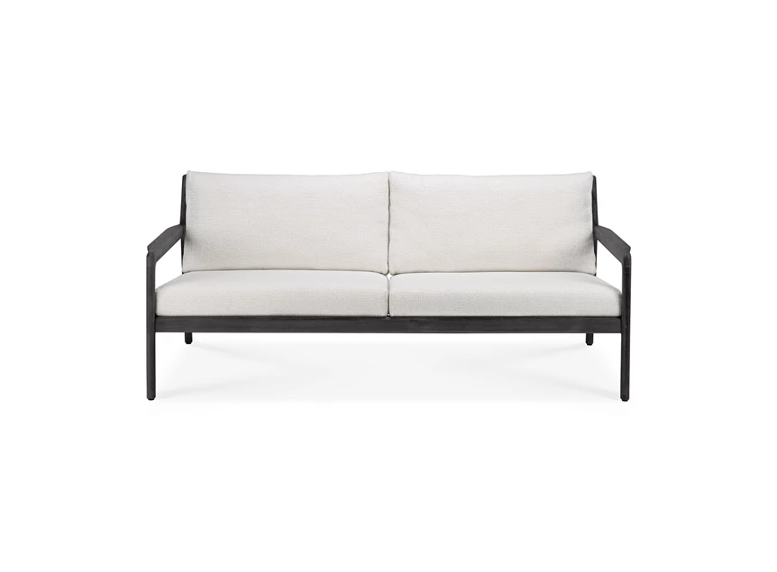 Zitbank Teak Jack Black Outdoor Sofa 2 Seater Off White 10232 Ethnicraft